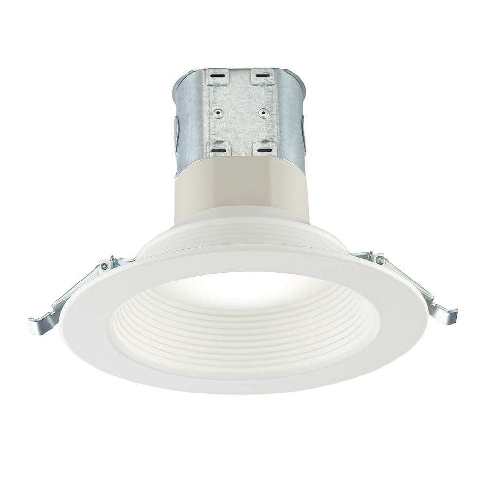 Easy-Up 6 in. White Baffle Integrated LED Recessed Kit with Selectable CCT 