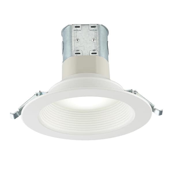 Commercial Electric Easy-Up 6 in. White Integrated LED Baffle Kit with Selectable CCT