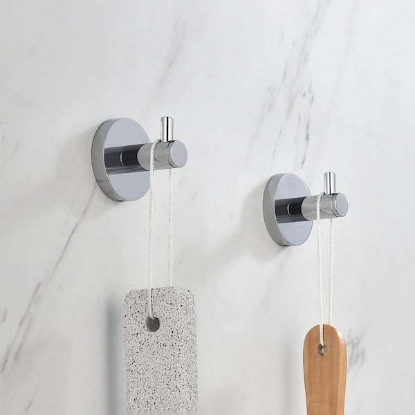 Bathroom Accessories Knob Robe/Towel Hook Wall Mounted in Chrome