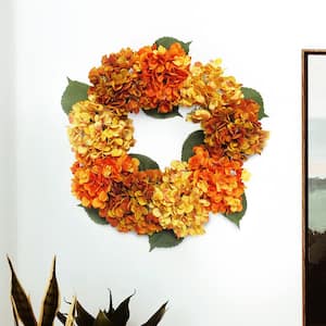20 in. Artificial Hydrangea Flower Wreath