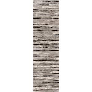 Shoreline Brown/Ivory 2 ft. x 7 ft. Striped Runner Rug