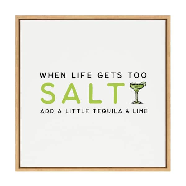 Kate and Laurel Sylvie "Salty Tequila and Lime Cuisines" by The Creative Bunch Studio Framed Canvas Wall Art 24 in. x 24 in.