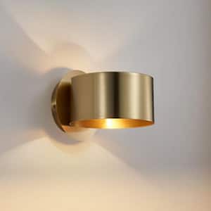 Nimbus 1-Light Brushed Brass Wall Sconce Modern Wall Lamp LED Lighting for Bedroom Bedside Restaurant Decor