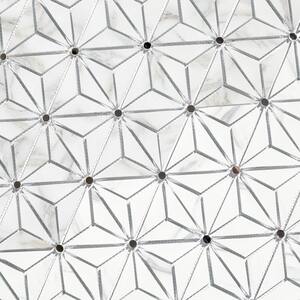 Musico Marble Look Calacatta Gold Geometric Mosaic 6 in. x 7 in. Glass Wall Tile (8.9 sq. ft./Case)
