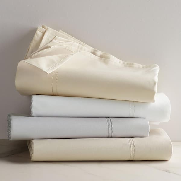 King 800 Thread Count Cotton Rich Sateen Sheet Set Ivory - Color Sense :  Target