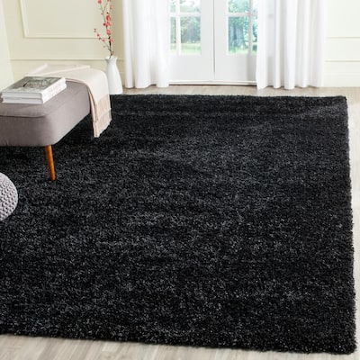 Black Area Rugs The, Black Fuzzy Living Room Rug