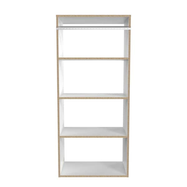 ClosetMaid 165100 Decorative Storage Tower Bookcase with Drawer, White (2  Pack)