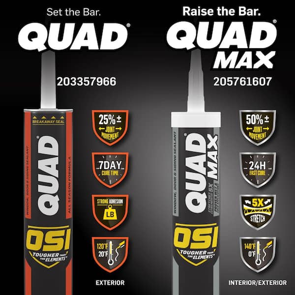 QUAD Advanced 10 oz. White #001 Exterior, Window, Door, and Siding Caulk Sealant