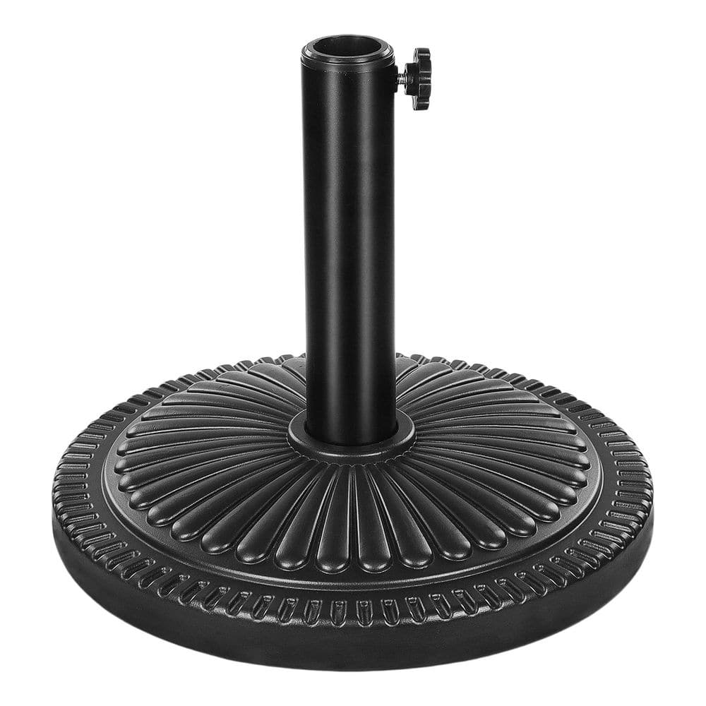 Round Patio Umbrella Base Pre-Filled Umbrella Stand Sun-Flower-Pattern Heavy Duty Market Umbrella Base Stand in Black price history on PriceWatchPro