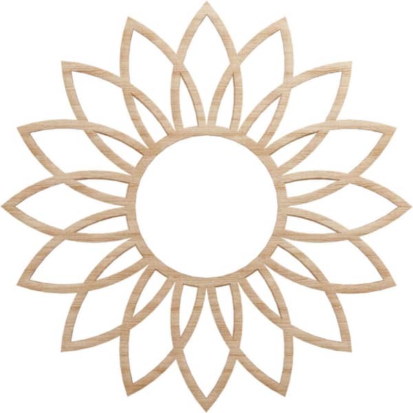 Ekena Millwork 0.375 in. x 7 in. x 20 in. Wood Medallion Moulding