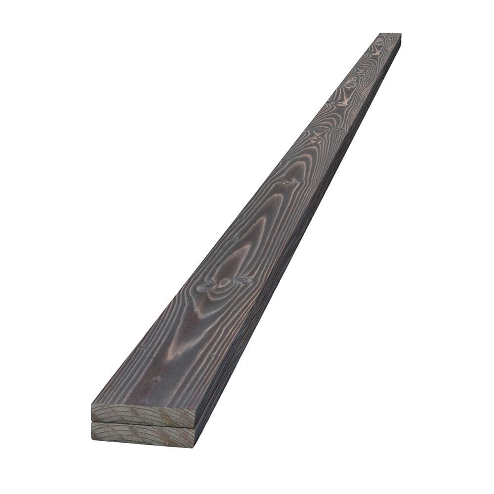 1 in. x 4 in. x 8 ft. Charred Wood Ash Gray Pine Trim Board (2-Pack) price history on PriceWatchPro