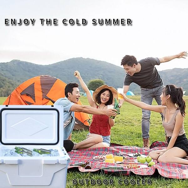 65 Qt. Hot Selling Blue Color Outdoor Cooler Fish Ice Chest Box 2024  Popular Camping Cooler Box MM-W136458178 - The Home Depot