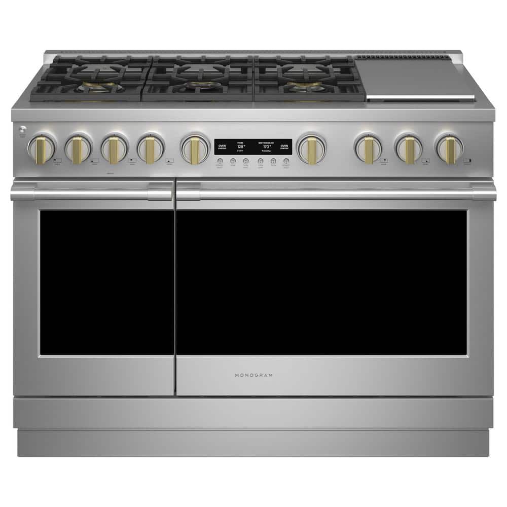 48 in. 8.25 cu. ft. Double Oven Dual Fuel Range with Gas Stove and Electric Oven in. Stainless Steel price history on PriceWatchPro