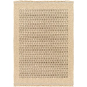 Mirage Tan Border 5 ft. x 7 ft. Indoor/Outdoor Area Rug