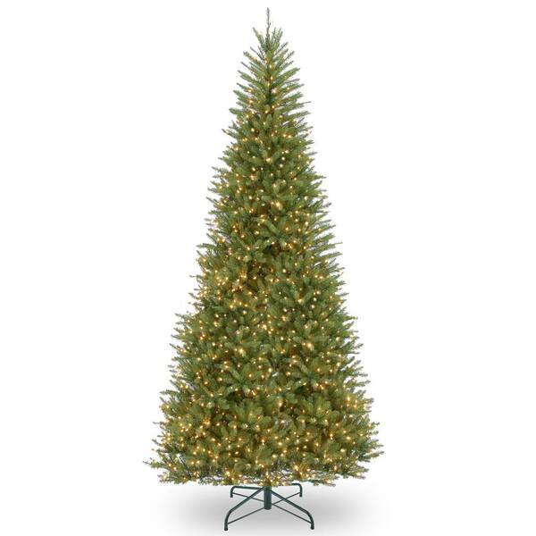 National Tree Company 14 ft. Dunhill Fir Slim Artificial Christmas Tree with Clear Lights