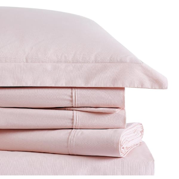 Brooklyn Loom Classic Cotton Blush Twin XL Sheet Set