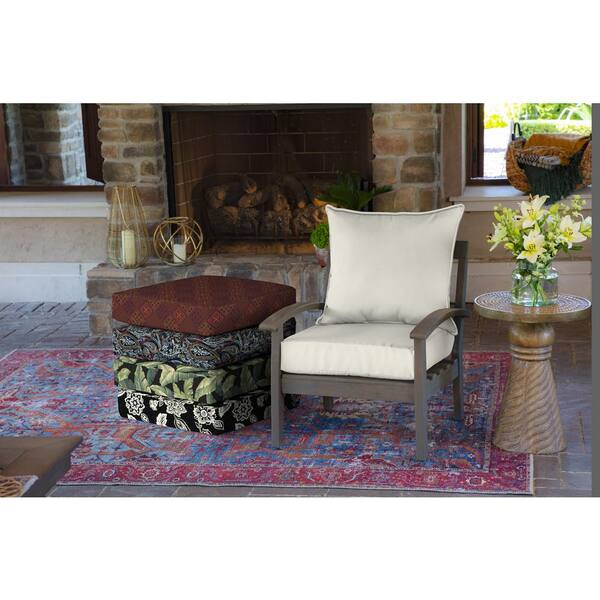 Arden Selections 24 X Sand Canvas Texture 2 Piece Deep Seating Outdoor Lounge Chair Cushion Ah0y298b D9z1 The Home Depot - Canvas Juliet Deep Seat Patio Cushion Set