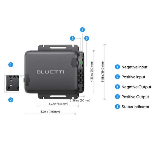 BLUETTI 560-Watt Alternator Charger, Fast DC-DC Charger for