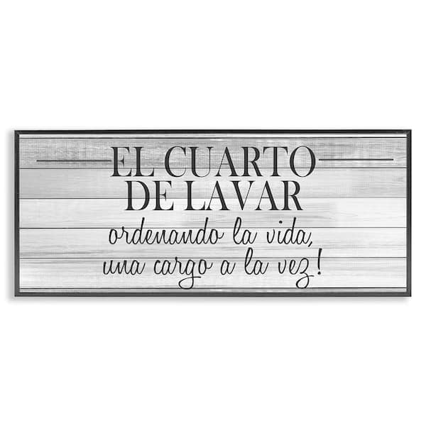 Stupell Industries The Laundry Room by Kim Allen Black Framed Typography Giclee Art Print 10 in. x 24 in.