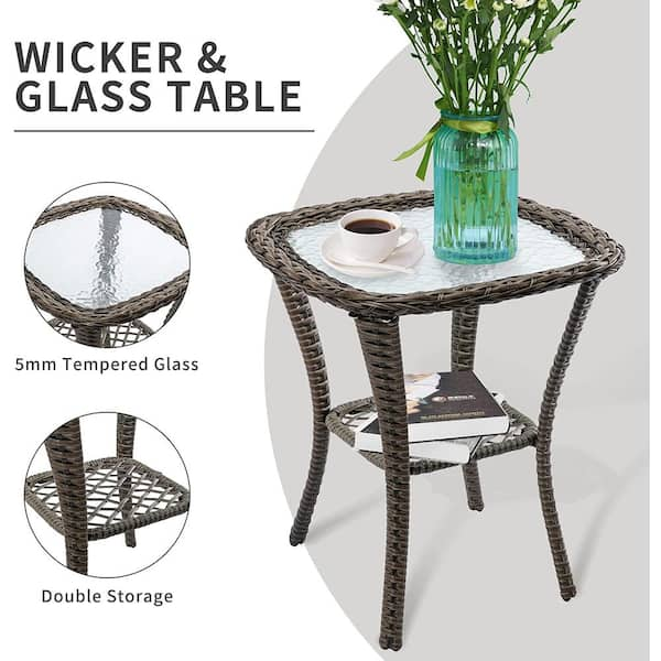 bistro set glass top