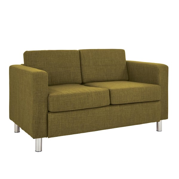 Office Star Products Pacific 51.5 in. Green Polyester 2-Seater Loveseat with Removable Cushions