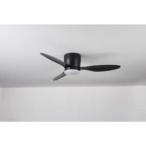 42 in. Black LED Integrated Indoor Ceiling Fan with Light and Remote