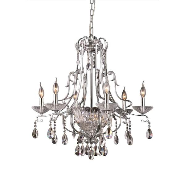 Springdale Lighting Oxford 8 Light Polished Chrome Chandelier Solid Crystal Gh90092 The Home Depot Springdale Lighting Oxford 8 Light, Polished Chrome Chandelier 8