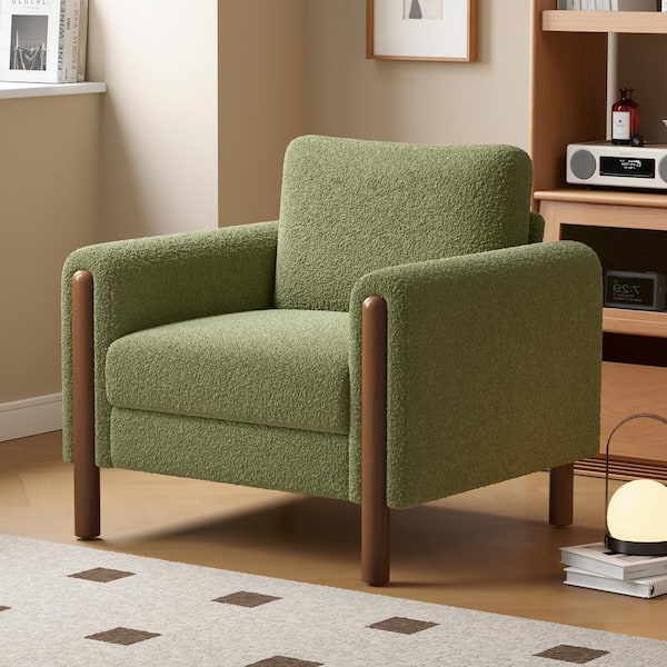 CHRISTOPHER KNIGHT HOME Modern Indoor Green Teddy Frabic Upholstered Club Arm Chair