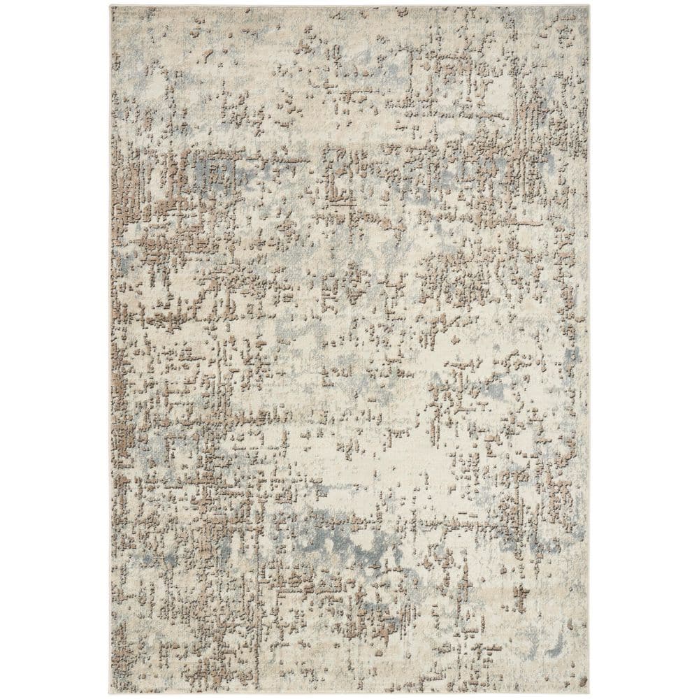 Concerto Ivory Beige 5 ft. x 7 ft. Abstract Contemporary Area Rug price history on PriceWatchPro