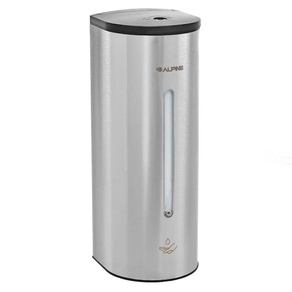 Alpine Industries 24 oz. Stainless Steel Commercial Automatic Gel Sanitizer and Soap Dispenser