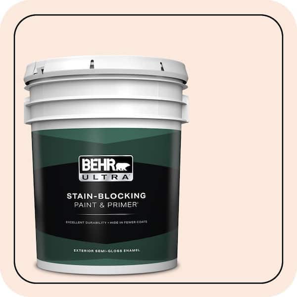 BEHR ULTRA 5 gal. #240C-1 Pink Blossom Semi-Gloss Enamel Exterior Paint & Primer