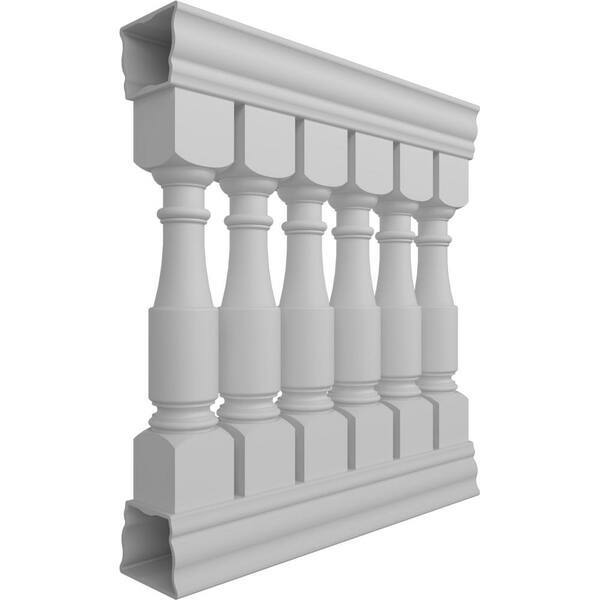 Ekena Millwork Fiberthane Hamilton Balustrade 36 in. L x 42 in. H Fiberglass Railing Kit