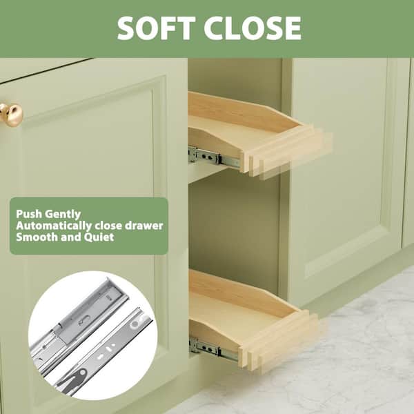 HOMEIBRO 8 in. H x 13.5 in. W Wood Cabinet Pull Out Drawer with Soft Close  HD-52114HB-AZ - The Home Depot