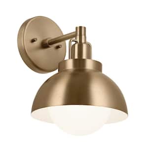 Niva 8 in. 1-Light Champagne Bronze Hallway Modern Convertible Semi-Flush Mount Ceiling Light