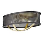 Colson 24 in. 4-Light Olympic Gold Flush Mount
