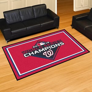 Washington Nationals 2019 World Series Champions Red 5 ft. x 8 ft. Plush Area Rug