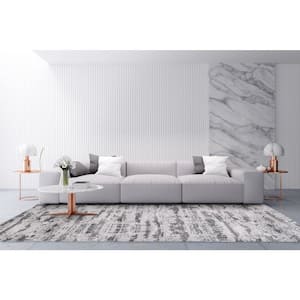 "Milano Home" Woven Silver 3 ft. x 10 ft. Area Rug