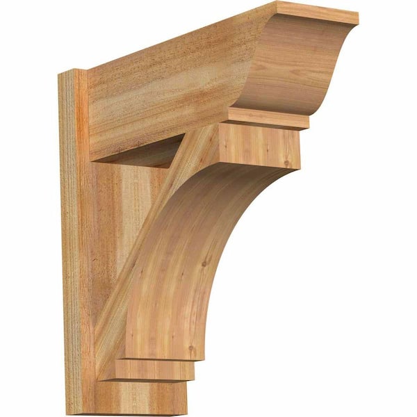 Ekena Millwork 8 in. x 22 in. x 22 in. Western Red Cedar Imperial Traditional Rough Sawn Outlooker