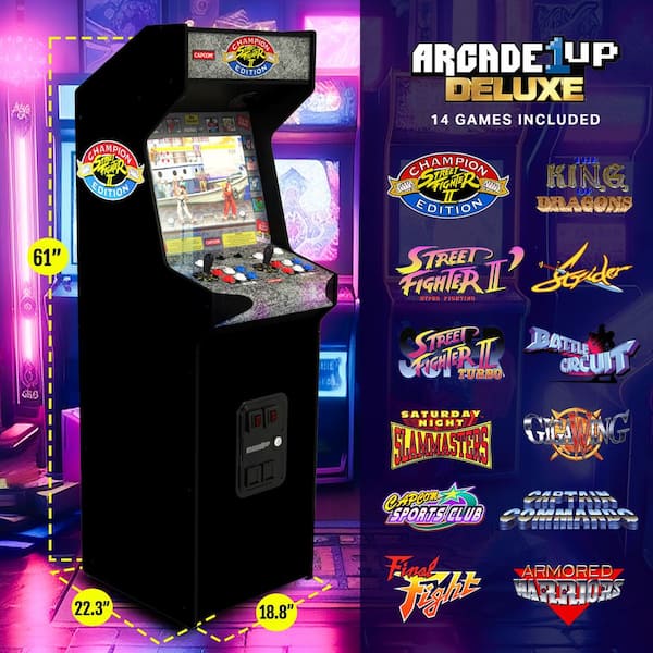 ARCADE1UP Street Fighter II CE HS-5 Deluxe 5 ft. Stand-Up Cabinet Arcade  Machine STF-A-303911 - The Home Depot