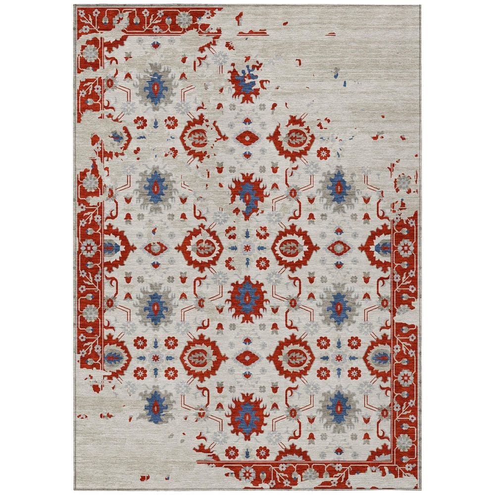 Chantille Machine Washable Indoor/Outdoor Abstract ACN2990 Linen 5 ft. x 7 ft. 6 in. Area Rug price history on PriceWatchPro