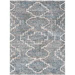 Serenity Blue 5 ft. x 7 ft. Traditional Area Rug