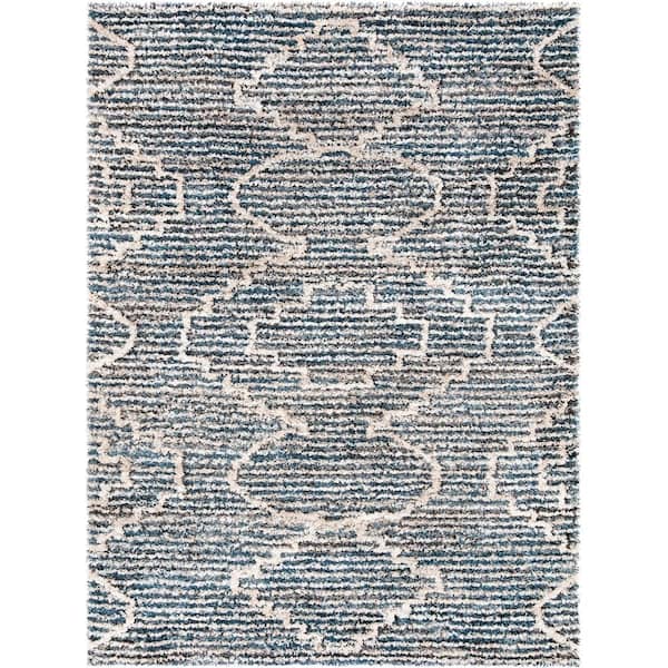 Concord Global Trading Serenity Blue 5 ft. x 7 ft. Traditional Area Rug