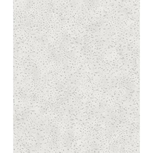 Lustre Collection Silver Embossed Abstract Spot Metallic Finish Paper on Non-woven Non-pasted Wallpaper Sample