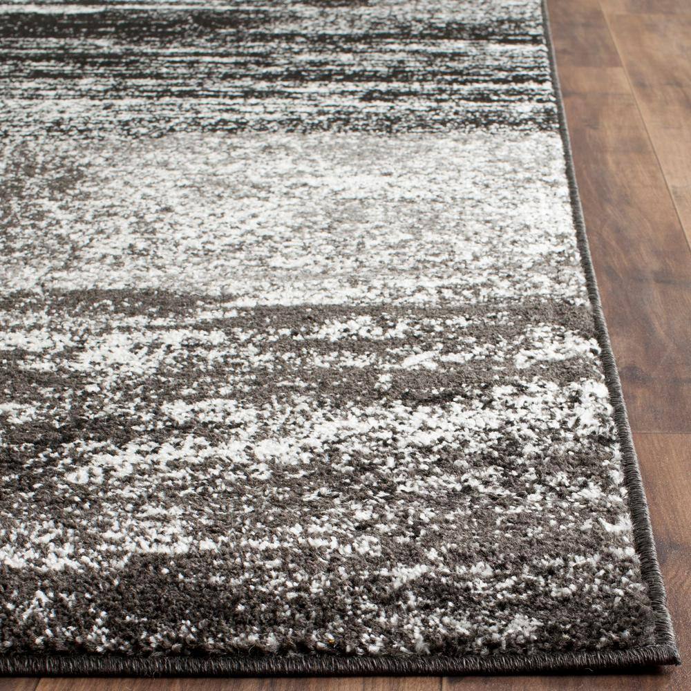 Selwyn Silver & Black Abstract Synthetic 8' x 10' Area Rug