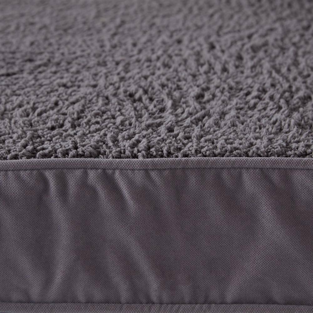 Large Gray Sherpa Rectangle Pillow Dog Bed