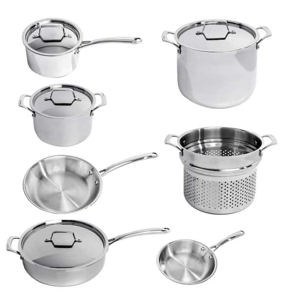 BergHOFF Professional 13-Piece 18/10 Stainless Steel Tri-Ply Cookware Set