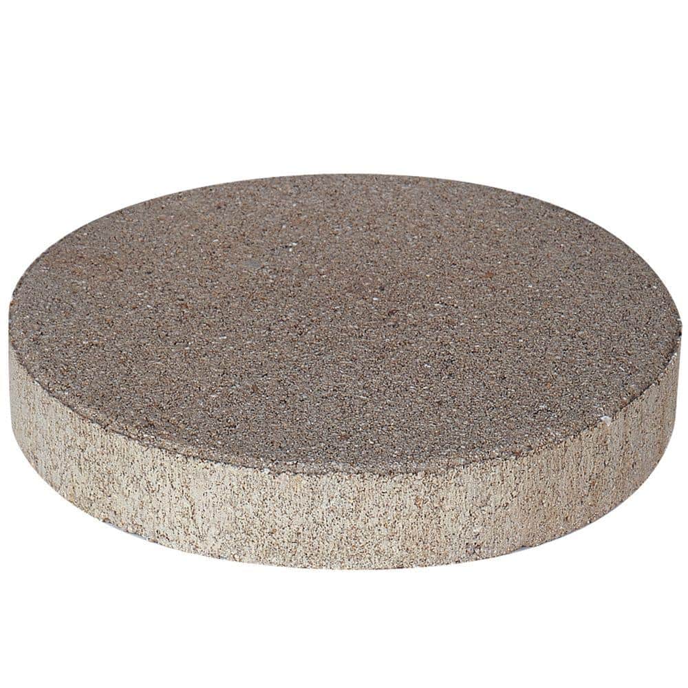 Pewter Round Concrete Step Stone, Round Concrete Stepping Stones Home Depot