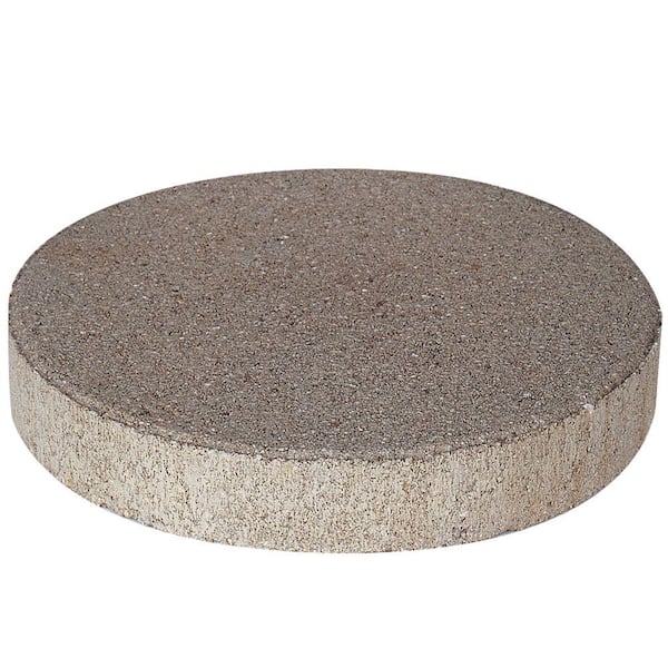 Pewter Round Concrete Step Stone, 24 Inch Round Concrete Stepping Stones
