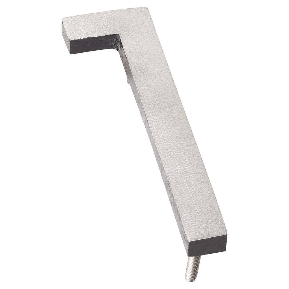 4 in. Satin Nickel/Black 2-Tone Aluminum Floating or Flat Modern House Number 1 price history on PriceWatchPro