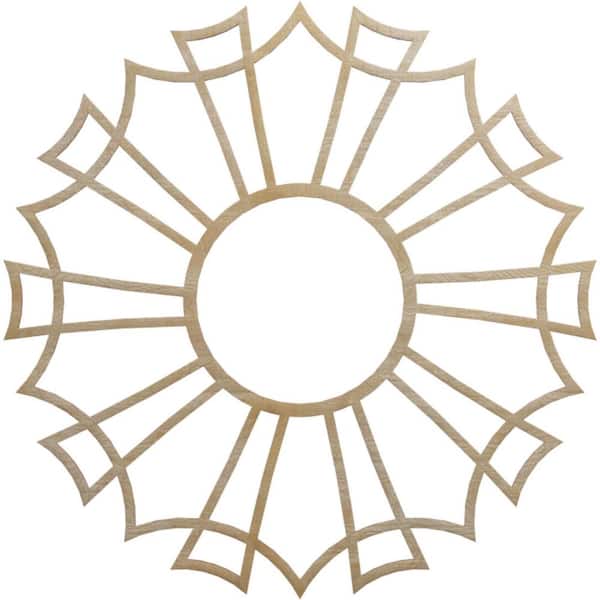 Ekena Millwork 32 in. x 11.25 in. x 0.25 in. Wood Medallion Moulding